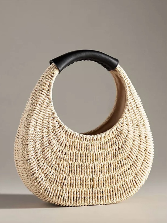 a new day Handbags - NWT- A New Day Paper Straw Crescent Shoulder Bag